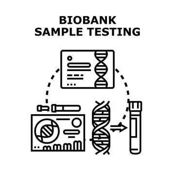 Biobank sample testing for genomic research analysis 스톡 일러스트