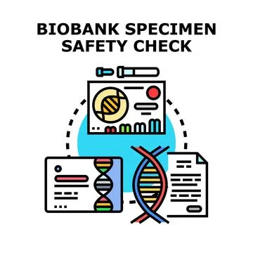 Biobank specimen safety checking for genetic data Stock Illustration