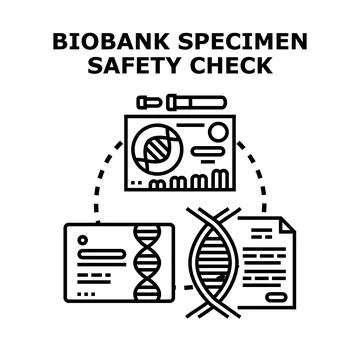 Biobank specimen safety checking for genetic data Illustrazione stock