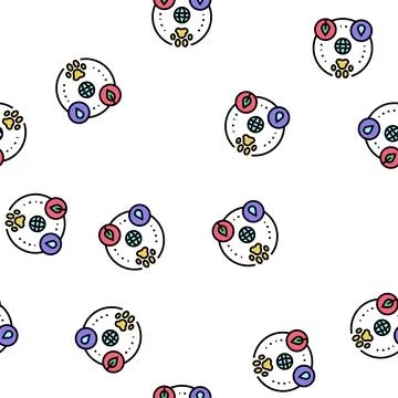Biocenosis ecosystem vector seamless pattern Illustrazione stock