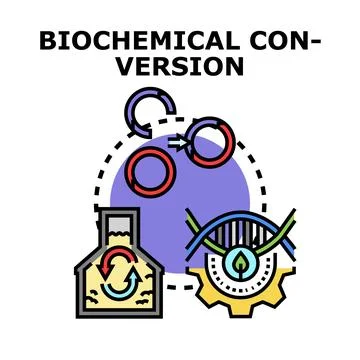 Biochemical conversion process advancing science and sustainability Stock Illustration