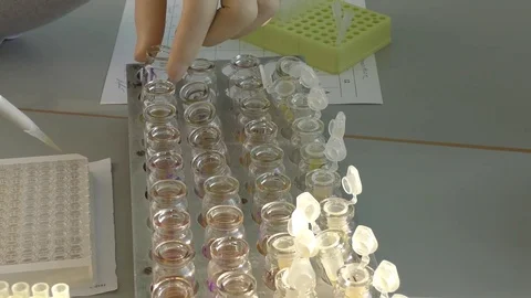 In the biochemical laboratory Stock Footage 71960169