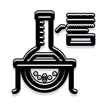 Biochemical research analyzing data for scientific discovery Stock Illustration