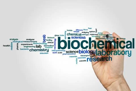 Biochemical word cloud Stock Illustration