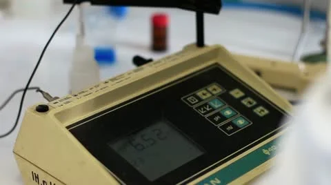 Biochemist measure PH Stock Footage 20442581