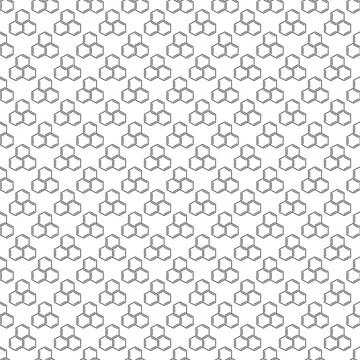 Biochemistry Hexagonal Chemical Structure Linear vector Seamless Pattern イラスト素材