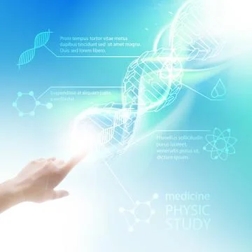 Biochemistry infographics. Stock Illustration