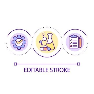 Biochemistry loop concept icon イラスト素材