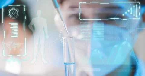 Biochemistry Technology Concept Stock Footage 129929590