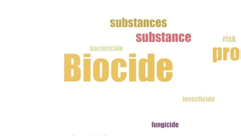 Biocide Word Cloud Animated Isolated On White Stock Footage 103660727