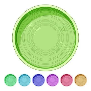Biodegradable bamboo plate cartoon vector graphic Stock Illustration