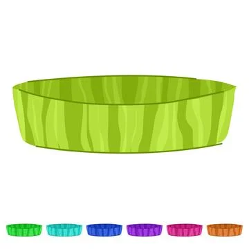 Biodegradable bamboo plate vector cartoon graphic Stock Illustration