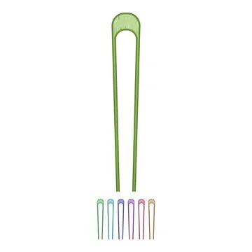 Biodegradable bamboo utensils cartoon vector graphic Stock Illustration