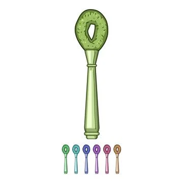 Biodegradable coconut fiber dish scrubber cartoon vector graphic Stock Illustration