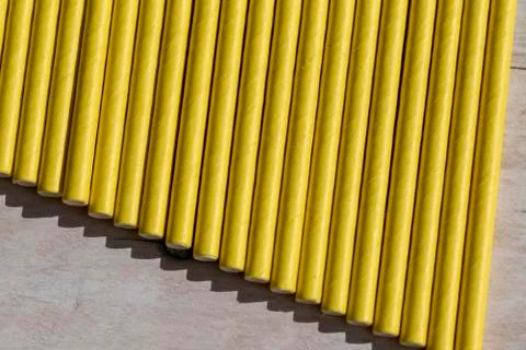 Biodegradable Colored Drinking Straws Stock Photos