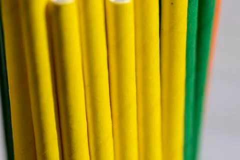 Biodegradable Colored Drinking Straws 스톡 사진