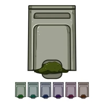 Biodegradable compost bin cartoon vector graphic Stock Illustration