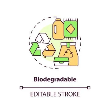 Biodegradable concept icon Stock Illustration