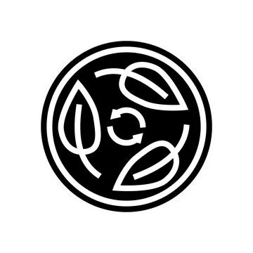 Biodegradable cosmetic glyph icon vector illustration Stock Illustration
