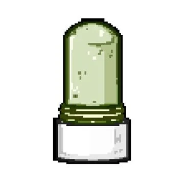 Biodegradable deodorant eco friendly pixel art vector illustration Stock Illustration