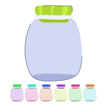 Biodegradable eco friendly jar vector cartoon graphic Stock Illustration