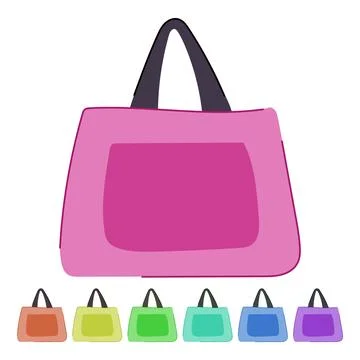 Biodegradable fabric grocery bag vector cartoon graphic Stock Illustration
