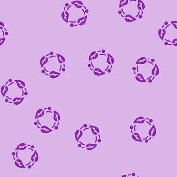 Biodegradable glyph vector seamless pattern Stock Illustration
