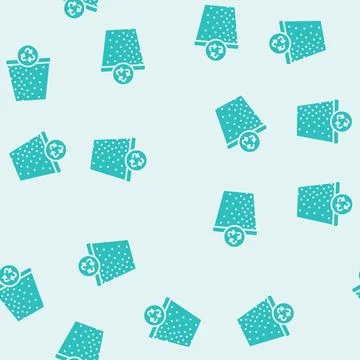 Biodegradable materials environmental glyph seamless pattern Stock Illustration
