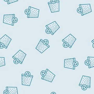 Biodegradable materials environmental line seamless pattern Stock Illustration