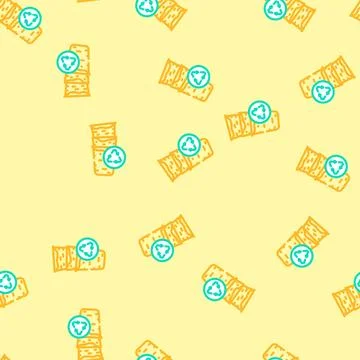 Biodegradable materials environmental vector seamless pattern Stock Illustration