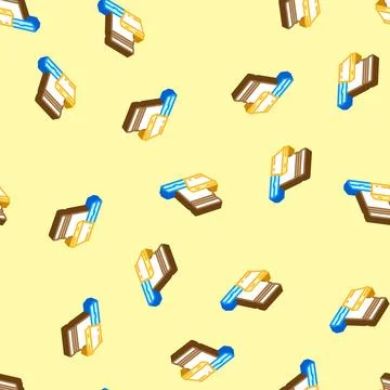 Biodegradable packaging sustainability isometric icon seamless pattern 스톡 일러스트
