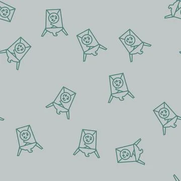 Biodegradable packaging sustainability line seamless pattern 스톡 일러스트