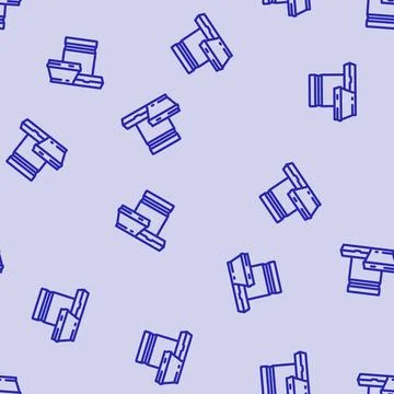 Biodegradable packaging sustainability line vector seamless pattern Illustrazione stock