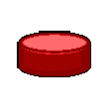 Biodegradable plastic bottle cap pixel art vector illustration Stock Illustration