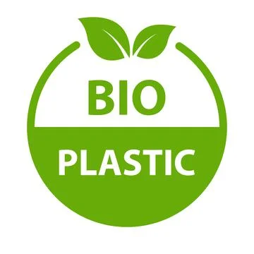 Biodegradable plastic icon vector plant eco friendly compostable material p.. Stock Illustration