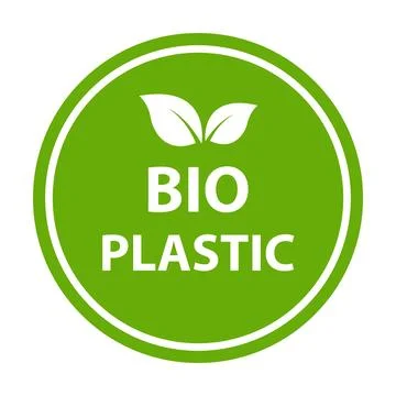 Biodegradable plastic icon vector plant eco friendly compostable material p.. Stock Illustration