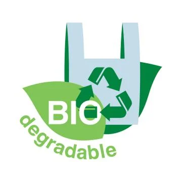 Biodegradable plastic Stock Illustration