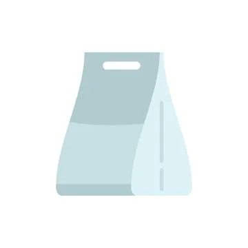 Biodegradable plastic pack icon flat vector. Eco recycle Stock Illustration