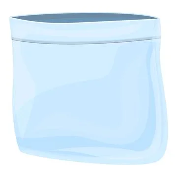 Biodegradable plastic small bag icon, cartoon style Stock Illustration