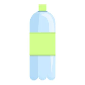 Biodegradable plastic water bottle icon, cartoon style Stock Illustration