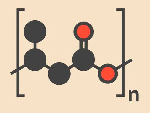 Biodegradable polymer molecule Stock Illustration