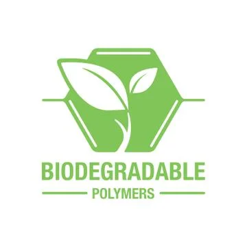Biodegradable polymers icon Stock Illustration