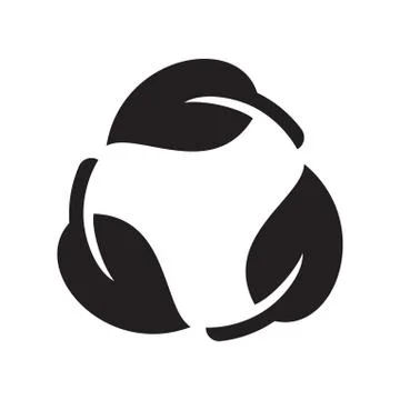 Biodegradable recyclable plastic free label vector icon. Eco safe bio recycla Stock Illustration