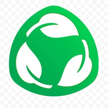 Biodegradable recyclable plastic free package label vector icon. Eco safe bio Stock-Illustration