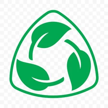 Biodegradable recyclable plastic free package icon template. Vector bio recyc Stock Illustration