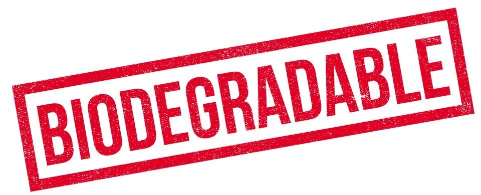 Biodegradable rubber stamp Stock Illustration