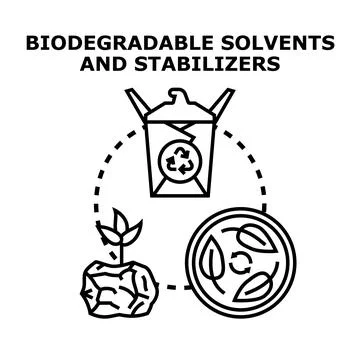 Biodegradable solutions achieving environmental stability and natural growth Stock Illustration