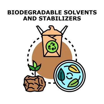 Biodegradable solutions achieving environmental stability and natural growth Stock Illustration