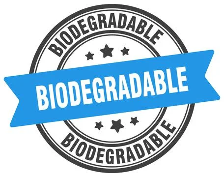 Biodegradable stamp. biodegradable label on transparent background. round sig Stock Illustration