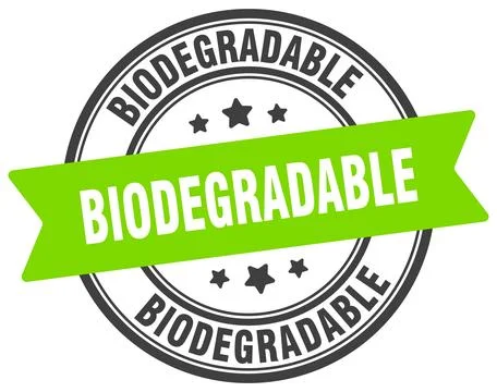 Biodegradable stamp. biodegradable label on transparent background. round sig Stock Illustration